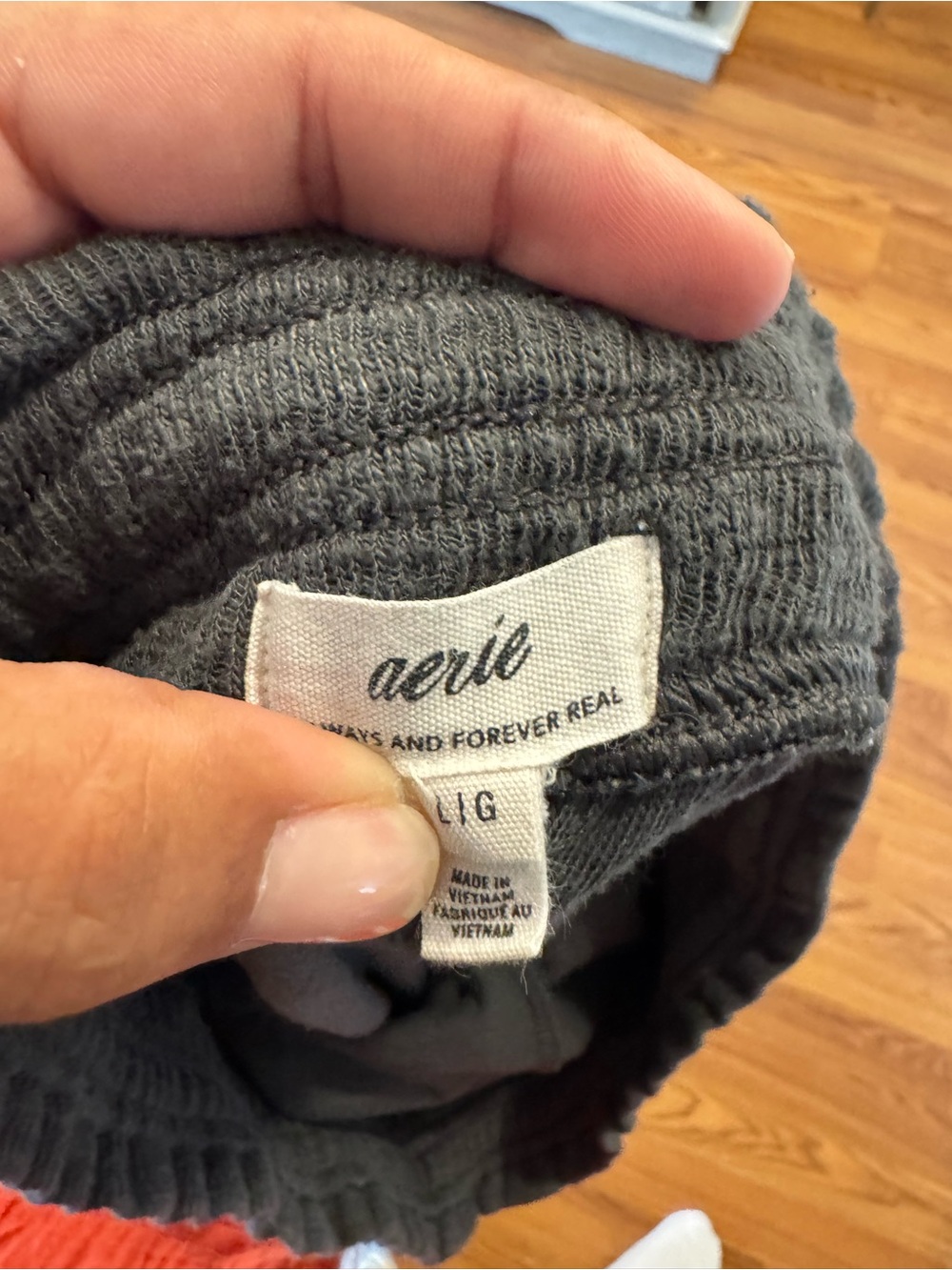 Aerie Charcoal Gray Drawstring Lounge Shorts Size Large - Picture 3 of 3